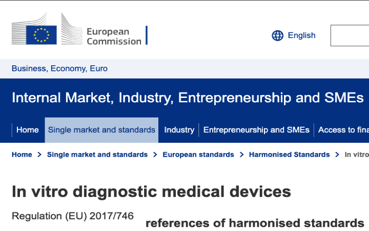 Publicada nueva lista de normas armonizadas con IVDR (13) - Decisión de Ejecución (UE) 2024/817