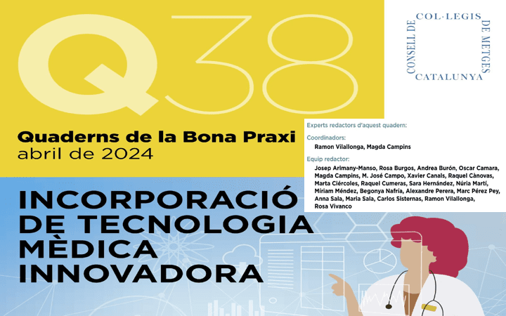 Publicado el Cuaderno de Buena Practica ＂Incorporación de la Tecnología Médica Innovadora＂ by Consejo Colegios Medicos Cataluña con la colaboración de @tecno_med